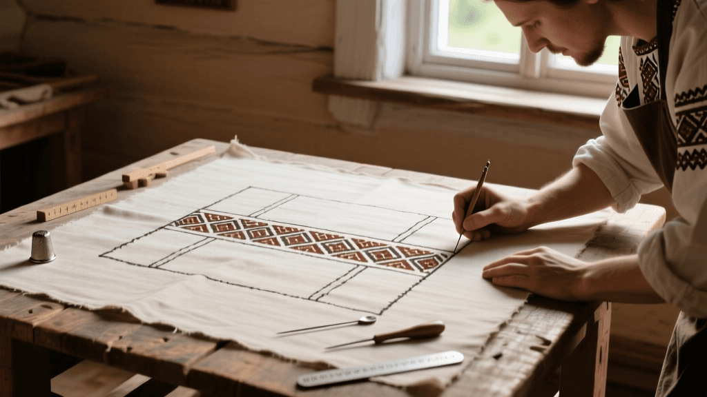 Zero-Waste Geometric Cutting: Drafting the Slavic Rubakha in 2026