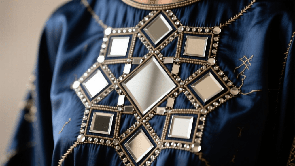 Afghan Balochi Mirror Work Geometry And Tribal Identity Codes