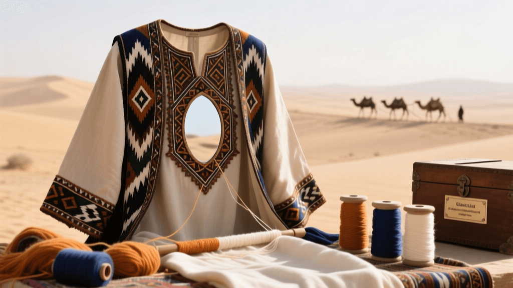 Afghan Balochi Embroidery Mirror Placement And Wool Thread Prep