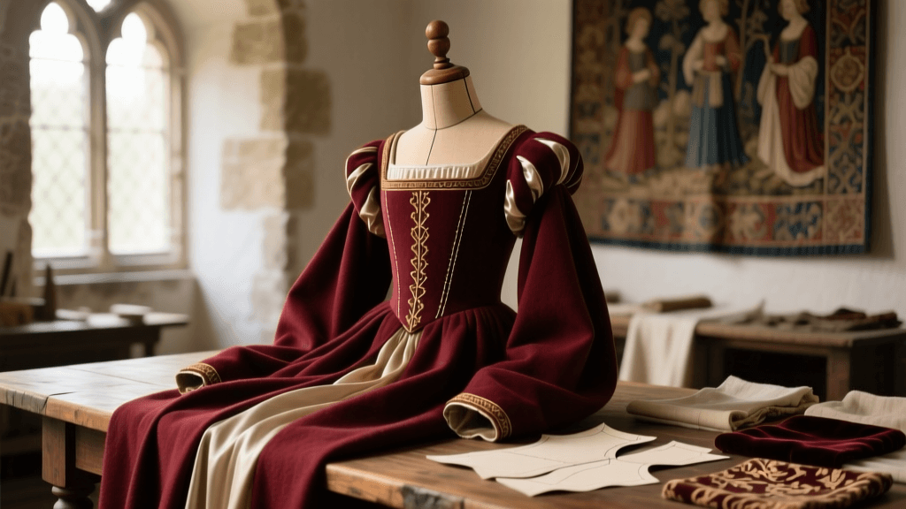 Medieval Burgundian Houppelande Tailoring Guide 2026