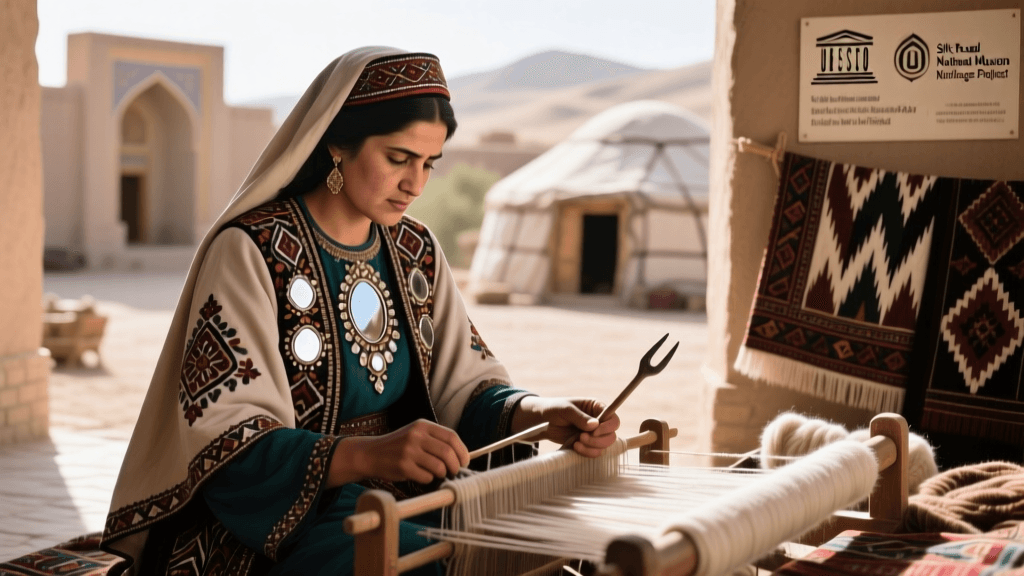 Afghan Kuchi Embroidery Mirror Work And Wool Carding Methods