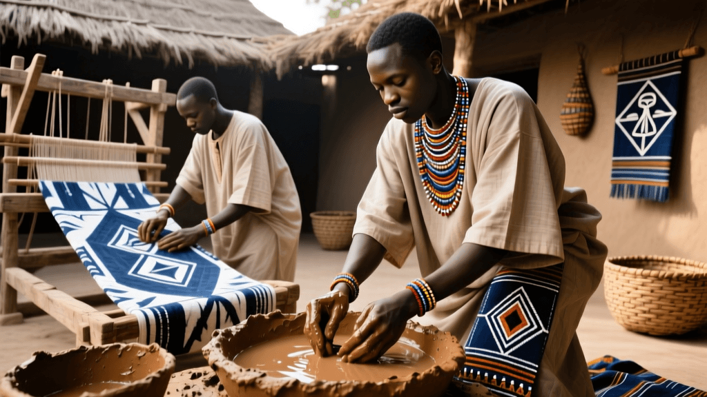 Malian Dogon Bogolanfini Mud Dyeing Ritual Sequences