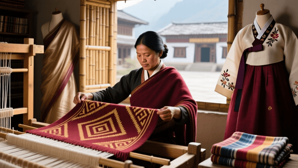 Nepali Gunyu Cholo Woolen Weaving And Ethnic Pattern Guide