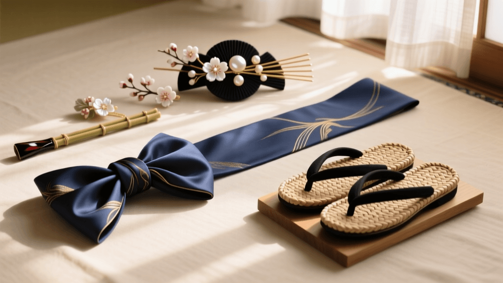 Kimono Accessories Guide: Matching Obi, Zori, and Kanzashi