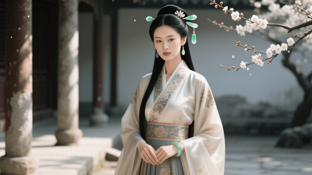 Styling Complete Hanfu Ensembles With Traditional Jade Hairpins