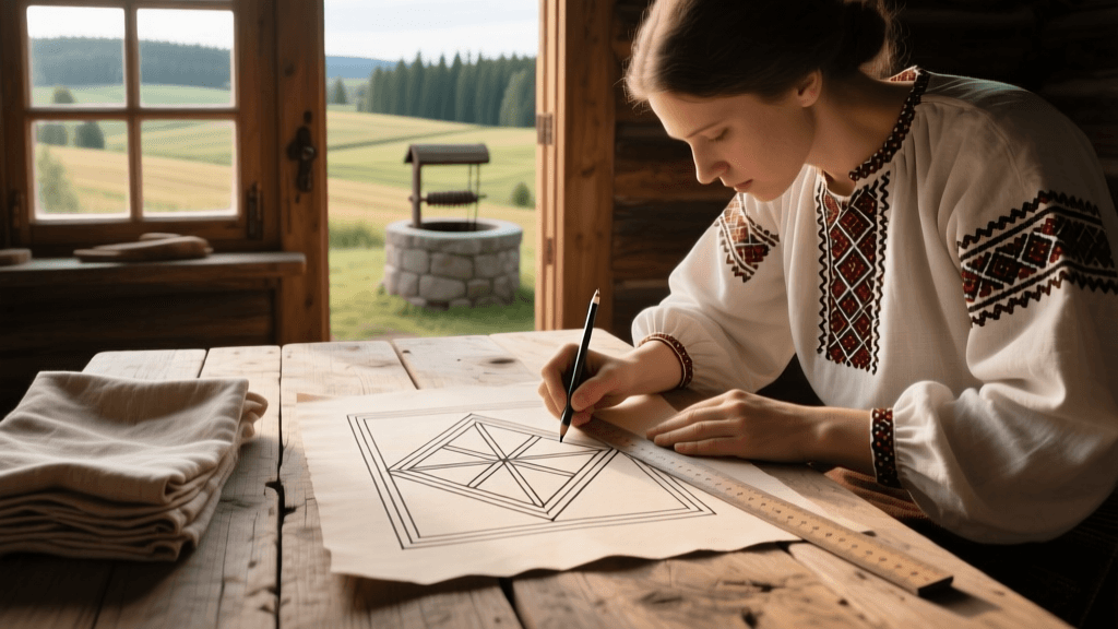 Draft Zero-Waste Slavic Rubakha Folk Shirts in 2026