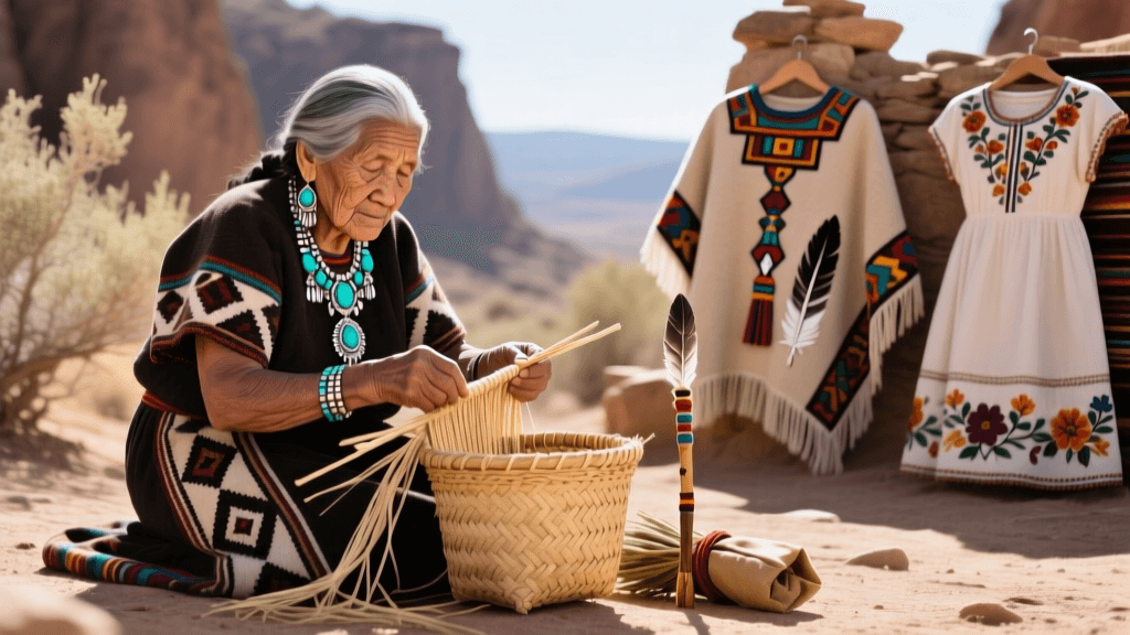Navajo Yei Bi Chei Rye Grass Basket Weaving Techniques