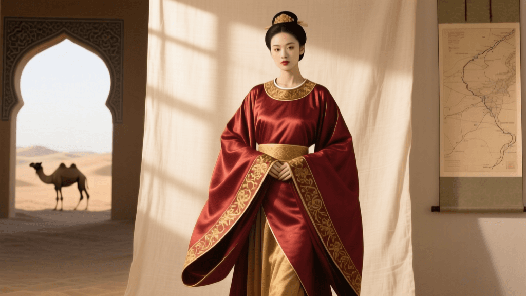 Tang Dynasty Hanfu: Silk Road Influences on Round-Collar Robes