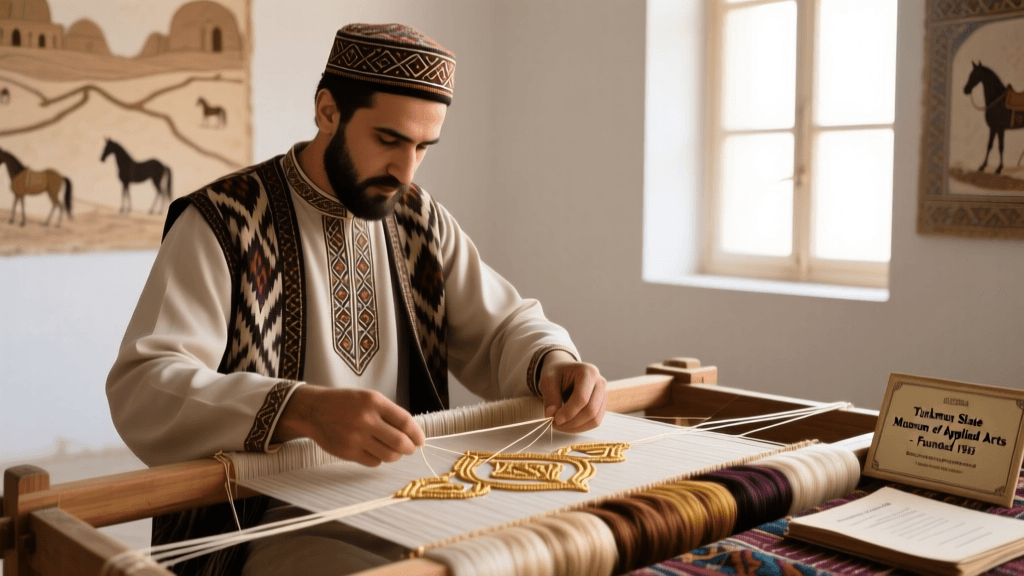 Turkmen Tekke Embroidery Horse Hair Thread Preparation