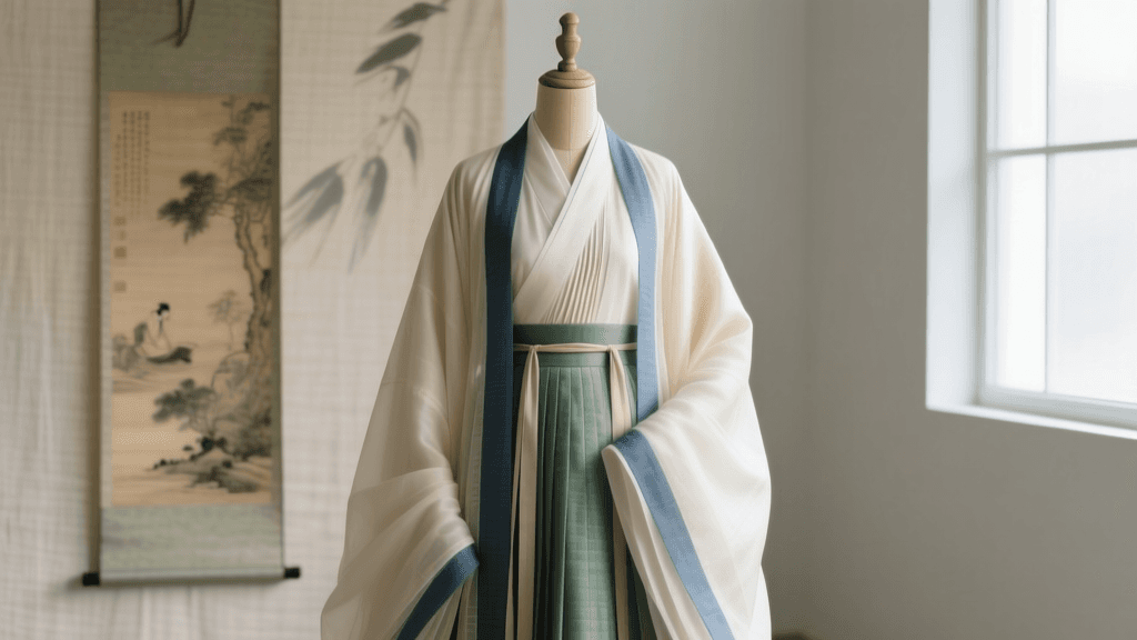 Decoding Hanfu Garments in Traditional Chinese Scroll Art