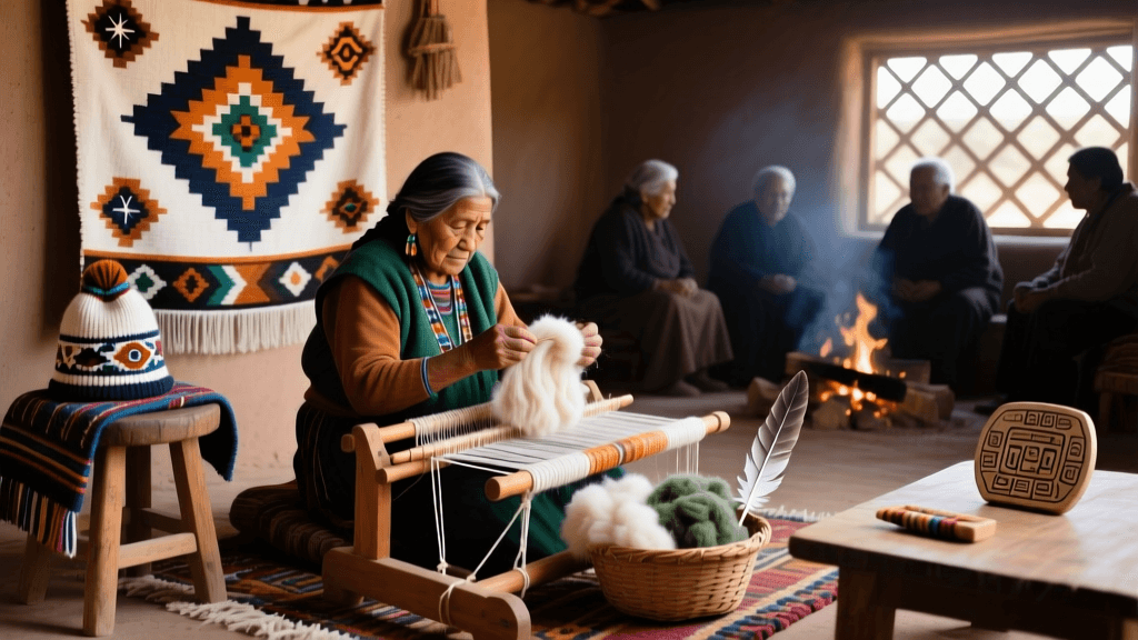 Navajo Yei Embroidery Wool Preparation And Sacred Pattern Rules