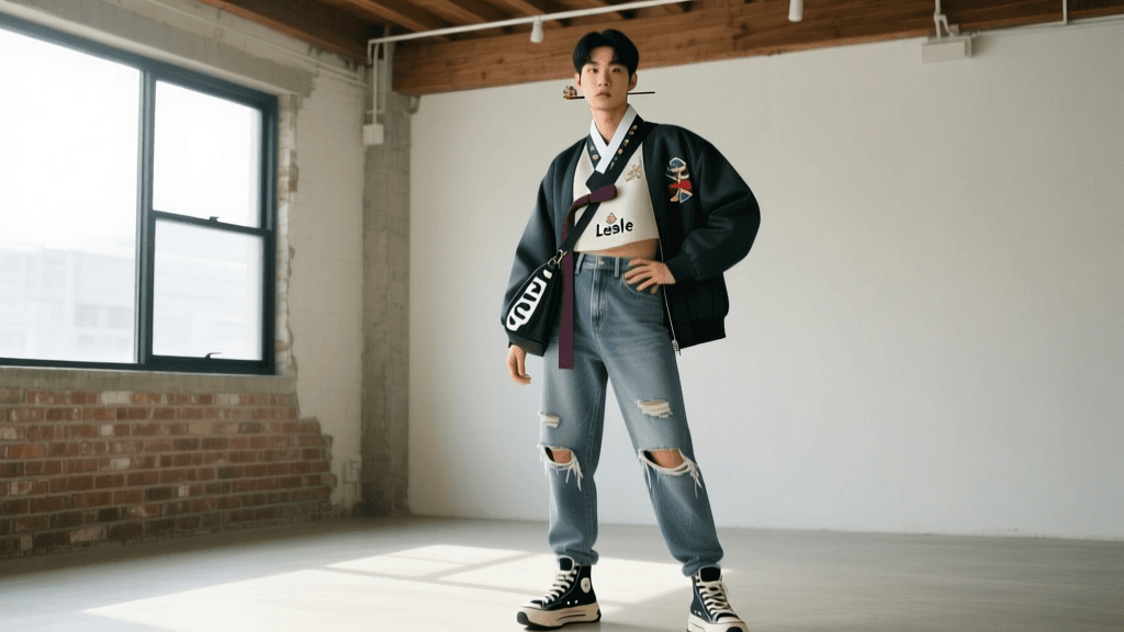 Styling Leesle Modern Hanbok Jeogori in Streetwear 2026