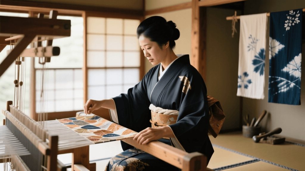 Inside Kyoto's Artisan Workshops: Weaving and Dyeing Kimono Silk