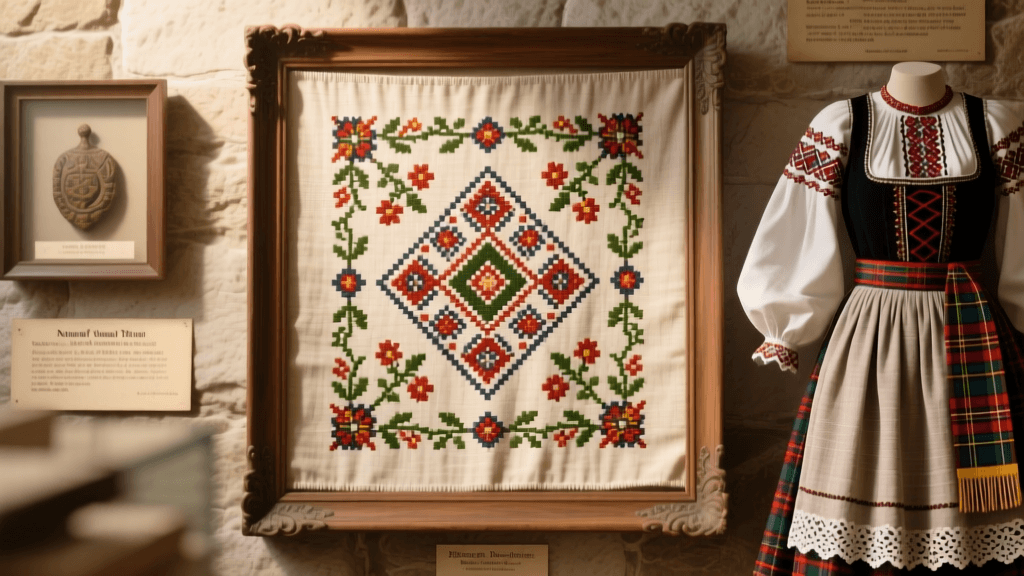 Czech Kroj Embroidery Cross Stitch Count And Regional Color Rules