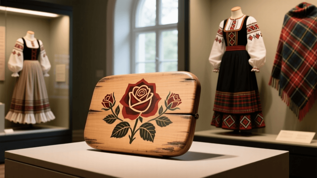 Norwegian Bunad Rose Painting On Wooden Accessories Guide