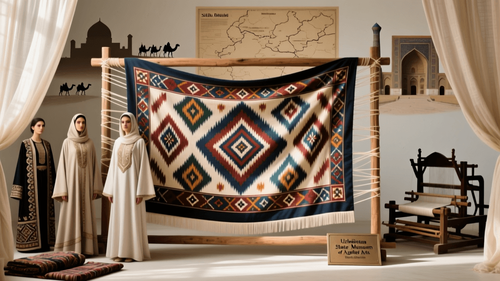 Uzbek Ikat Dye Resist Tie Methods And Silk Warps