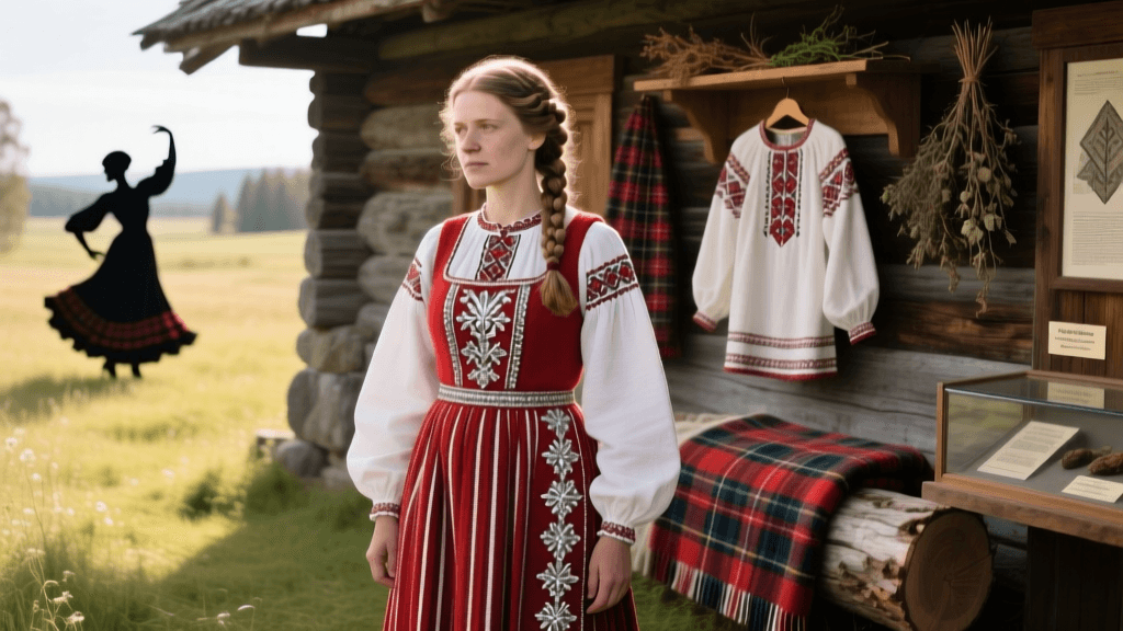 Swedish Dalarna FolkdräKt Wool Dyeing And Silver Thread Embroidery