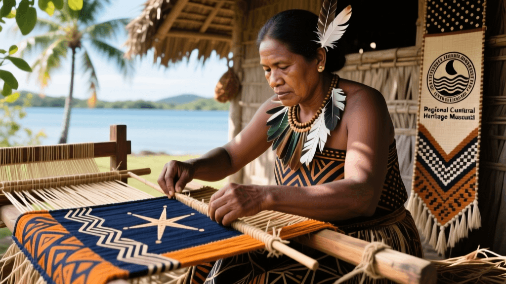 Kiribati Te Kiribati Weaving And Coconut Fiber Dyeing Techniques