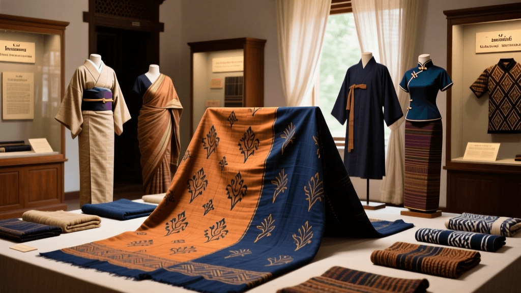 Laotian Sinh Silk Dyeing With Mangosteen Rind And Indigo Resist Techniques