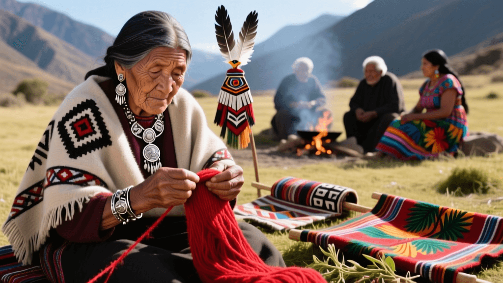 Mapuche Trarikan Wool Dyeing With Cochineal And Native Plants