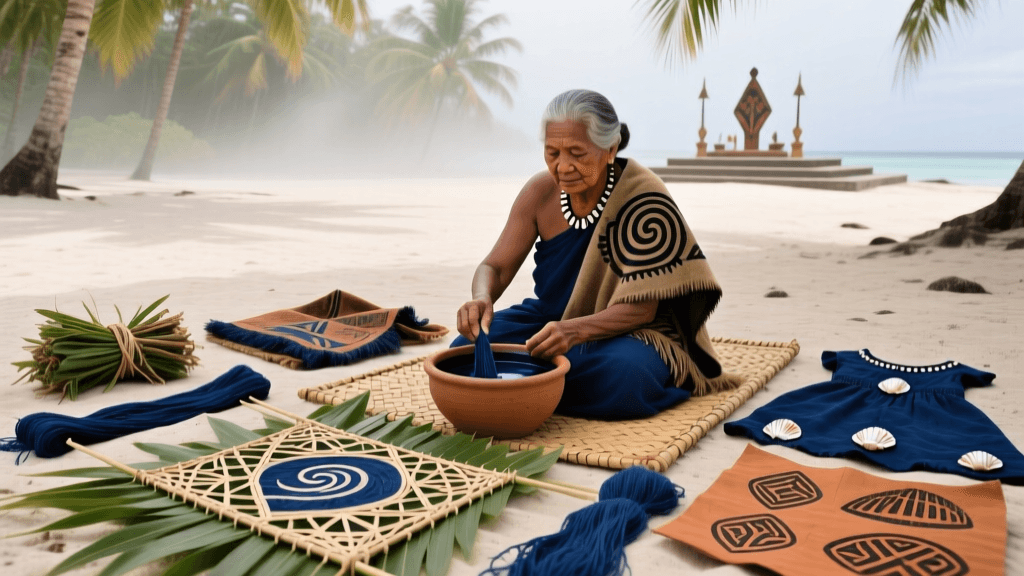Marshall Islands Jaki Ed Dyeing And Pandanus Leaf Weaving Methods
