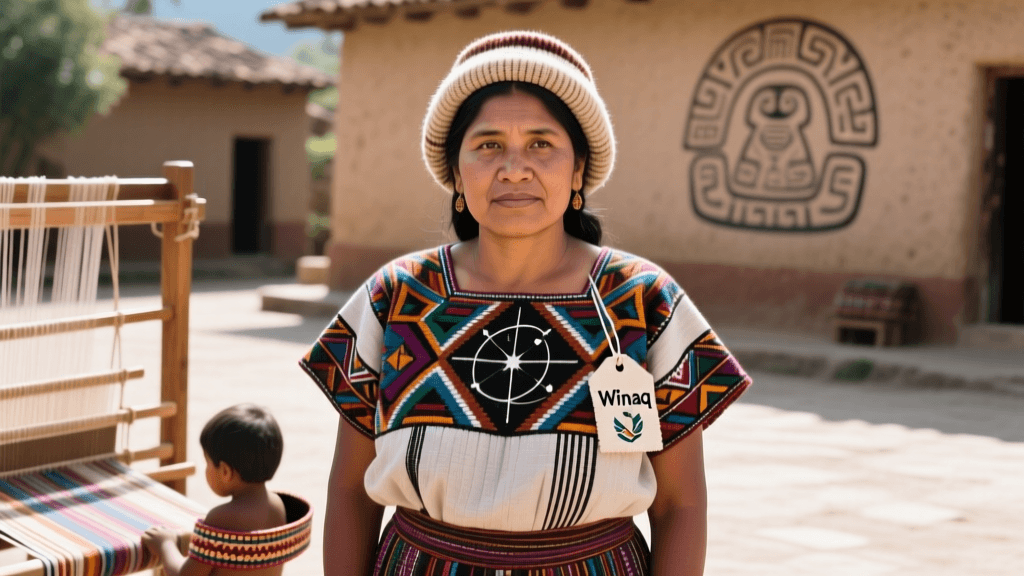 Quechua Poncho Geometric Pattern Translation And Backstrap Loom Code