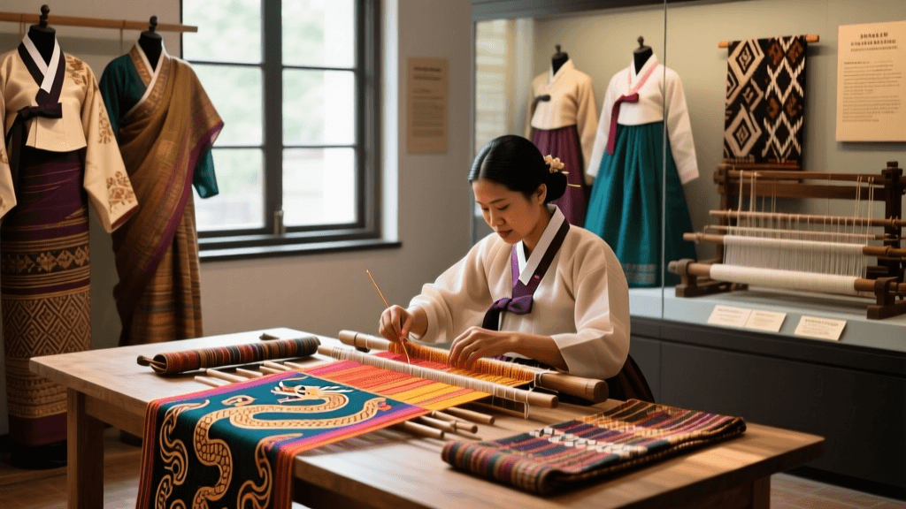 Thai Chut Thai Silk Weaving And Naga Pattern Dyeing Methods