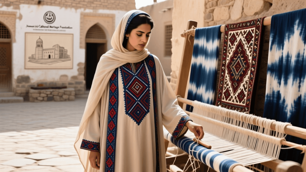Yemeni Tihama Embroidery Techniques And Silk Thread Dyeing Methods